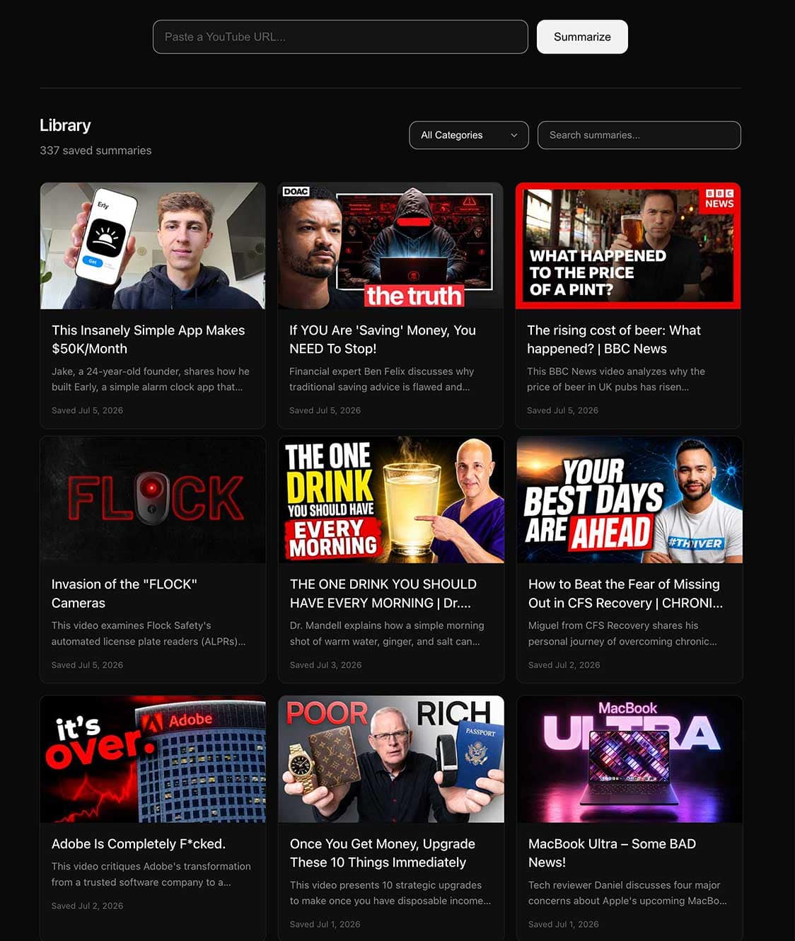 YouTube Video Summarizer